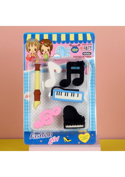 1 Kart Rastgele Çocuk Karikatür Keman Silgi Yaratıcı Piyano Nota Modelleme Silgi Öğrenme Kırtasiye Hediyeler (Yurt Dışından) fırsatları