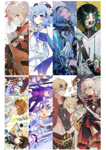 Stil 14 8 Adet Genshin Etki Oyunu Anime Kitap Ayracı Su Geçirmez Şeffaf Pvc Plastik Kitap Ayracı (Yurt Dışından) fiyatları