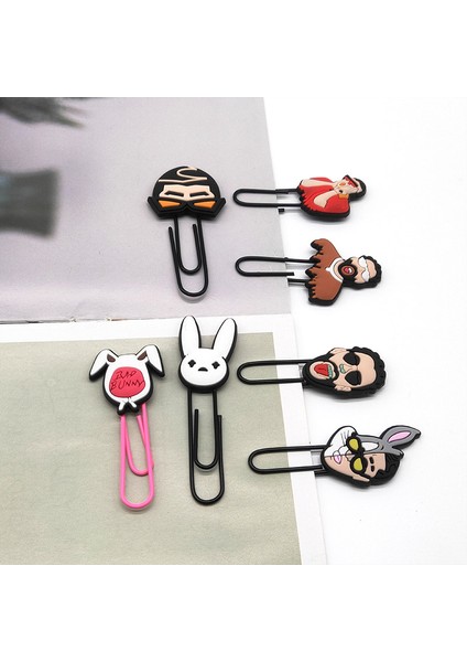 4135-10 1 Adet Kötü Tavşan Tarzı Pvc Imleri Rahat Sayfa Tutucu Kağıt Klip Shooloffice Malzemeleri Öğrenci Kırtasiye Aksesuarları Hediye (Yurt Dışından) fiyatları