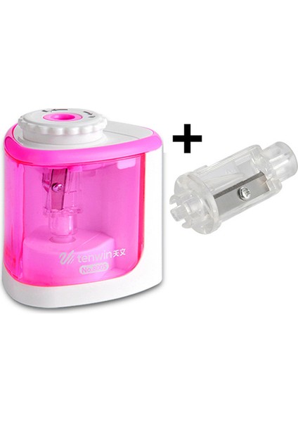 Pembe Tutucu Ekleyin Otomatik Kalemtıraş Iki Delikli Elektrikli Dokunmatik Anahtarı Kalemtıraş Kırtasiye Ev Ofis Okul Malzemeleri (Yurt Dışından)