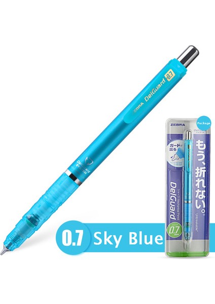 Gökyüzü Mavi (0.7mm) Japonya Zebra Mekanik Renkler Silgili Kurşun Kalem 0.3/0.5/0.7mmokul Malzemeleri Kırtasiye Lapices Канцелярия Anti-Kırık Çekirdek (Yurt Dışından)