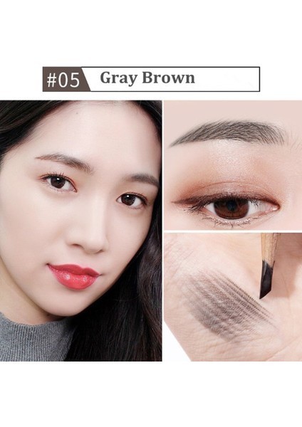 05 Gri Kahverengi Suya Dayanıklı Kaş Kalemi Çekme Kablosu Işaretleme, Anahat, Dövme Tonu Makyajı ve Microblading Kaş Pmu Için Soyulabilir Kaş Kalemi (Yurt Dışından)