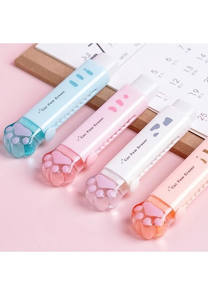 1 Adet Rastgele Renk Sevimli Kedi Pençe Silgi Kawaii Kırtasiye Itme Çekme Taşınabilir Kauçuk Silgi Temiz Silin Düzeltme Araçları Çocuklar Okul Ofis Malzemeleri (Yurt Dışından) fırsatları