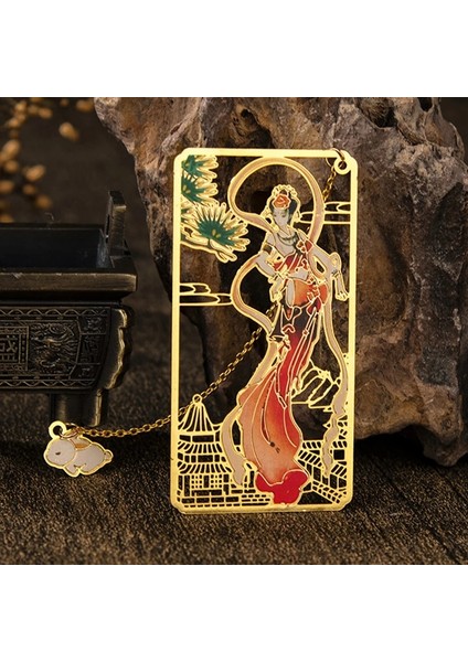 Stil 14 Dunhuang Duvar Kültürel Çin Tarzı Yaratıcı Metal Içi Boş Kitap Ayracı Püskül Retro Kitap Klibi Sayfalandırma Işareti Metal Pirinç Kitap Ayracı (Yurt Dışından) modelleri