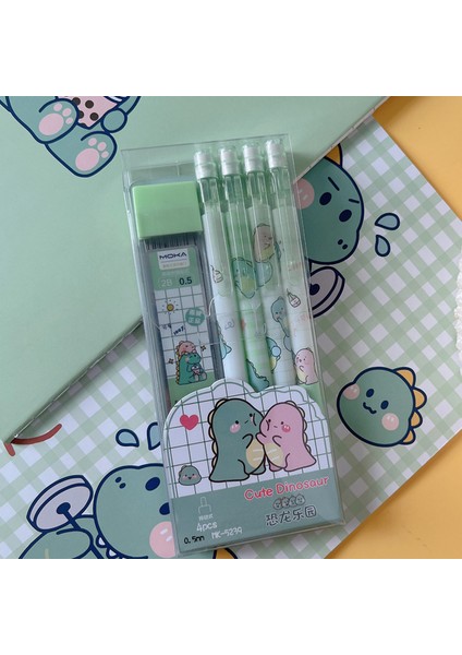 Yedekler ile 4 Kalem 2 Zoecor Kawaii Otomatik Kalem Kutulu Karikatür Aktivite Silgili Kalem Öğrenci Sevimli Yaratıcı Basın Kalem Okul Kırtasiye Hediye (Yurt Dışından)