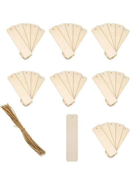 36 Adet Boş Dikdörtgen Ahşap Etiketler Bitmemiş Doğa Ahşap Dilim Dıy El Sanatları Imi Konfeksiyon Giyim Etiketi Hediye Keseleri Asılı Etiket Dekor (Yurt Dışından)