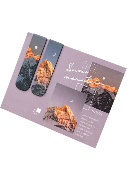 Alacakaranlık 2 Adet Klasik Manzara Manyetik Sayfa Klipleri Imi Su Geçirmez Anti-Düşen Manyetik Kitap Ayracı Erkek Kız Kitap Lover Için (Yurt Dışından)