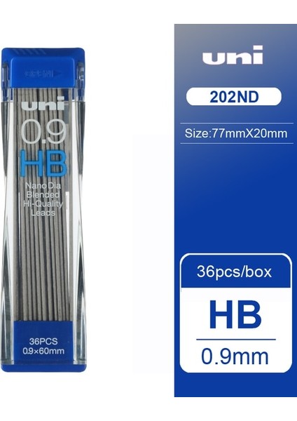 0.9 Hb Otomatik Kurşun Kalem 0.3/0.5/0.7/0.9MM-202 Nano-Elmas Süper Sert Siyah Kurşun Mekanik Kurşun Kalem Yedeği Hb/2b/3b/4b/h/2h/4h. (Yurt Dışından)