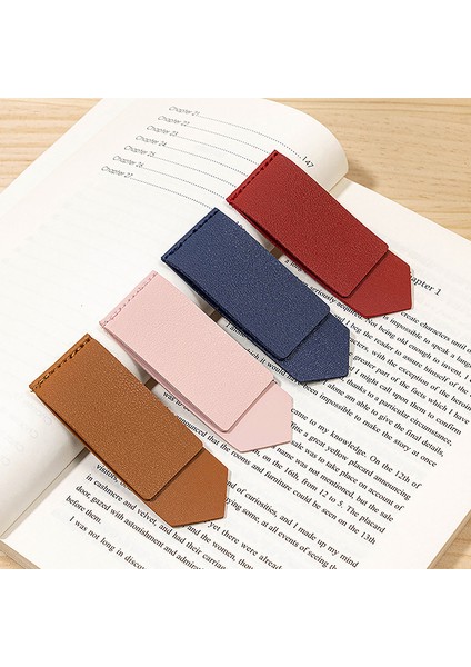 Kırmızı Düz Renk Pu Deri Etiket Öğrenci Kütüphanesi Kırtasiye Taşınabilir Deri Kitap Ayracı Iş Ofis Sayfa Klasörü Okuma Sevgilisi (Yurt Dışından)