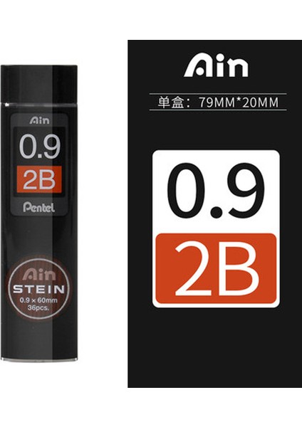 0.9 2b 1 Adet Pentel C275 Steın Anti-Break Kurşun Manga Mekanik Kurşun Kalem Kurşun Kurşun Öğrenciye Özel Kroki Çizim 0.2/0.3/0.5/0.7/0.9mm (Yurt Dışından)