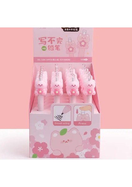 M 24 Adet/grup Kawaii Panda Köpek Avokado Yazmaya Devam Edin Mekanik Kurşun Kalem Sevimli 0.5mm Öğrenci Kalemler Çocuklar Hediye Okul Ofis Malzemeleri (Yurt Dışından)