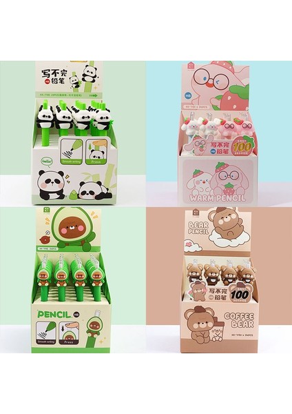 M 24 Adet/grup Kawaii Panda Köpek Avokado Yazmaya Devam Edin Mekanik Kurşun Kalem Sevimli 0.5mm Öğrenci Kalemler Çocuklar Hediye Okul Ofis Malzemeleri (Yurt Dışından) modelleri