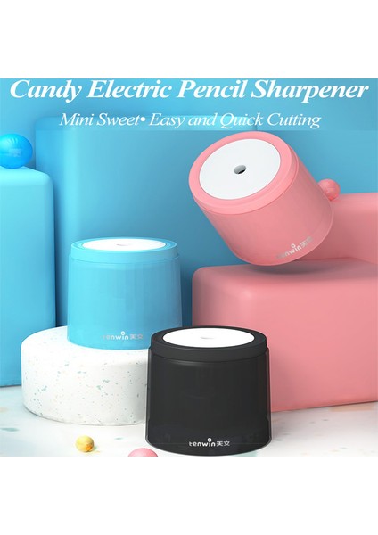 Pembe Tenwin Otomatik Elektrikli Kalemtıraş Dokunmatik Anahtarı Kalemtıraş Renkli Kalem 6-8mm Kalem Okul Ofis Ev Kırtasiye (Yurt Dışından) fiyatları