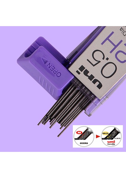 0.5 3b 1 Adet Unı 202ND Otomatik Kalem Dolum 0.3/0.5/0.7mm Ilkokul Öğrencileri Yazma Sürekli Kurşun 2b/hb/2h Nano-Grafit (Yurt Dışından)
