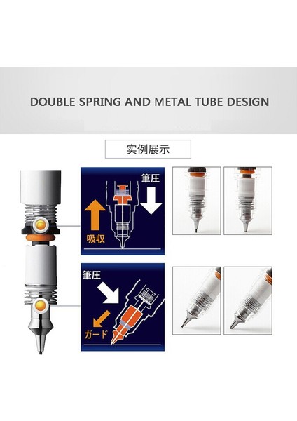 MA85 Mavi 0.5mm 1 Adet Zebra MA85 Delguard Mekanik Kurşun Kalem 0.3/0.5/0.7mm Kırılma Önleyici Çekirdek Lapicero Yazma Çizim Malzemesi Escolar Papelaria (Yurt Dışından)