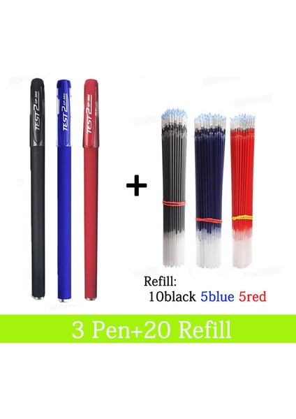 23 Adet Mix Set Çok Siyah Kırmızı Mavi Imza Nötr Kalem Çubuk Iş Ofis Yazma Öğrenci Kırtasiye Sınavı Değiştirilebilir Dolum Tükenmez Kalem (Yurt Dışından)