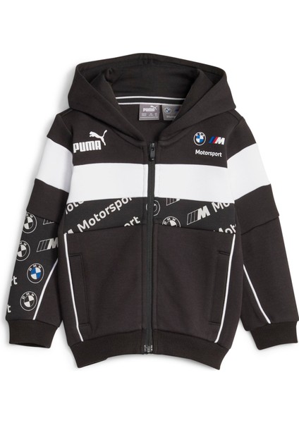 Çocuk Puma Black Puma Bmw Mms Toddler Sds Hooded Sweat Jacket Siyah Çocuk Ceket