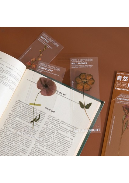 Mor 5 Adet Çiçek Serisi Kitaplar Için Imleri Pvc Kitap Ayracı Sayfa Işaretleyici Kawaii Kırtasiye Öğrenci Okul Malzemeleri (Yurt Dışından)