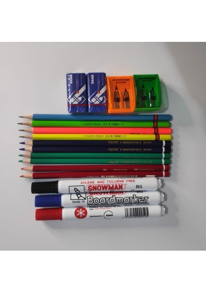 Kurşun Kalem Başlık Kalem Silgi Kalemtıraş Tahta Kalemi Seti