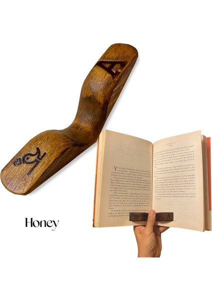 Kahverengi Taşınabilir Başparmak Kitap Sayfa Tutucu Başparmak Imi El Yapımı Ahşap Sayfa Serpme Kitap Okuma Sevgilisi Erkek Kız Ofis Çalışanı (Yurt Dışından)