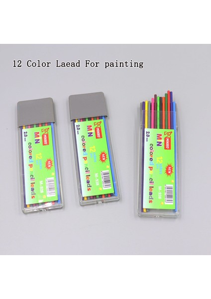 2.0 Plastik Set B Otomatik Mekanik Metal Kalem 0.3 0.5 0.7 0.9 1.3 2.0 mm Siyah Kurşun 12 Renk Dolum Sanat Resim Öğrenci Yazma Kaymaz Kılıf (Yurt Dışından) fırsatları