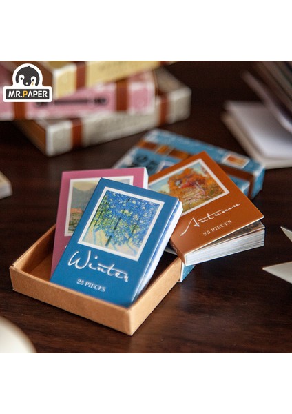 C Mr.paper 8 Tasarımlar Iyi Bir Gün Haruka Yolculuk Serisi Set Retro Malzeme Çıkartma Kitabı Kağıt Yaratıcı Dıy El Kitabı Dekorasyon (Yurt Dışından)