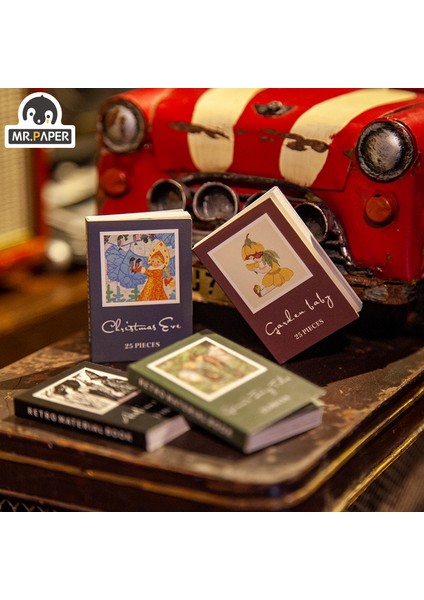 C Mr.paper 8 Tasarımlar Iyi Bir Gün Haruka Yolculuk Serisi Set Retro Malzeme Çıkartma Kitabı Kağıt Yaratıcı Dıy El Kitabı Dekorasyon (Yurt Dışından)