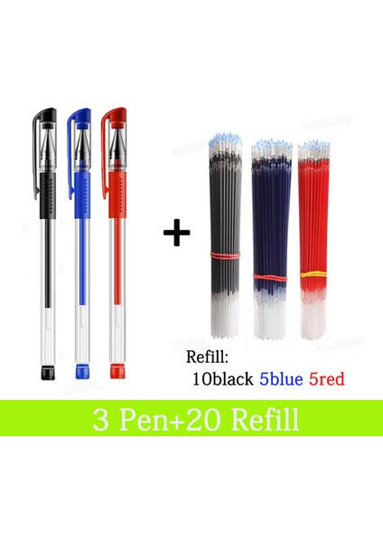 23 Adet Mix Set B Lot Siyah Kırmızı Mavi Imza Nötr Kalem Çubuk Iş Ofis Yazma Öğrenci Kırtasiye Sınavı Değiştirilebilir Dolum Tükenmez Kalem (Yurt Dışından)