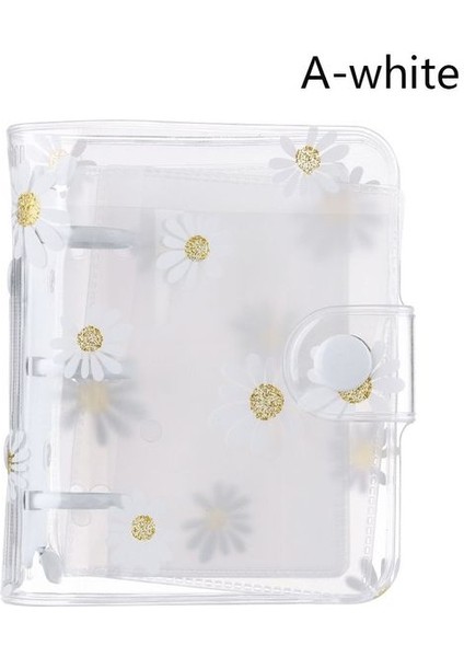 A-Beyaz 13 Renk Yaratıcı 3 Delik Papatya Çiçek Gevşek Yaprak Dolum Defter Kapağı Mini El Hesabı Günlüğü Bağlayıcı Kitap Kırtasiye (Yurt Dışından)