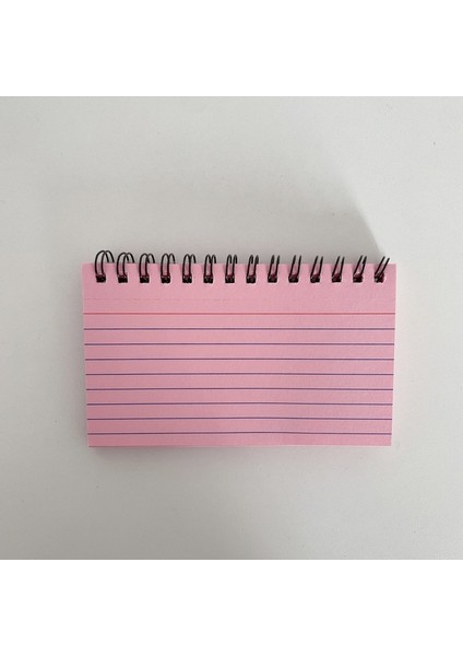 Pembe 50 Sayfa Çok Renkli Basit Yırtılabilir Bobin Kitap Dizin Kartı Not Defteri Cep Ingilizce Bellek Çalışma Not Defteri Okul Ofis Kırtasiye (Yurt Dışından)
