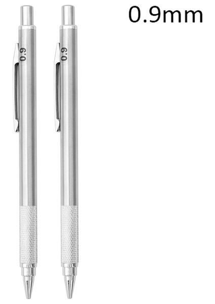 2 Adet 0.9mm Kalem Metal Mekanik Kurşun Kalem 0.3 0.5 0.7 0.9 1.3 2.0mm Sanat Çizim Otomatik Kalem Değiştirme Hb Yedekler Açar Ev Okul Malzemeleri (Yurt Dışından)