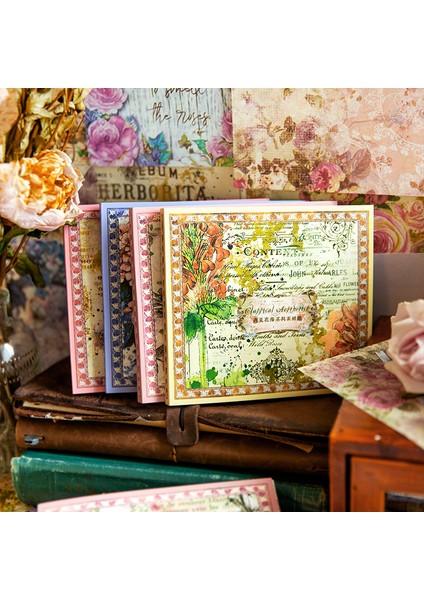 B Yoofun 50 Tekrarlanmayan Desenler Estetik Vintage Çiçek Arka Plan Malzeme Kağıt Dergisi Scrapbooking Kart Dekor Kağıtları (Yurt Dışından) fiyatları