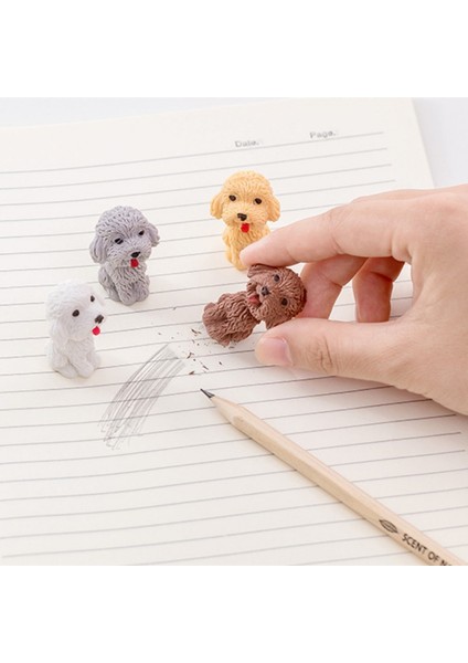 4 Adet (Rastgele Renk) 4 Adet Yaratıcı Sevimli Karikatür Yavru Köpek Silgi Kawaii Kırtasiye Kalem Kauçuk Silgi Öğrenci Çocuklar Hediyeler Okul Ofis Malzemeleri Yeni (Yurt Dışından) modelleri