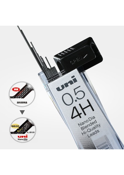 0.7mm 2b 1 Adet Unı Kurşun 0.3/0.5/0.7/0.9-202ND Nano Elmas Ekstra Sert Otomatik Kalem Yedekler Kalem Kurşun Siyah Kurşun HB2B/2H/3B/4B (Yurt Dışından)