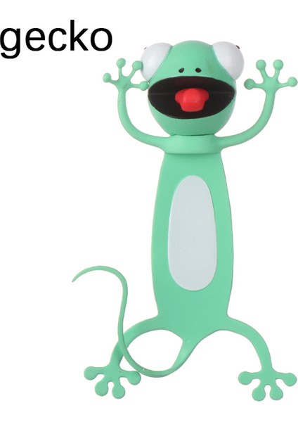 Geko Çocuklar Için Kawaii Karikatür Hayvan Imi Orijinal Kedi Pvc Kitap Okuma Öğesi Yaratıcı Hediye Okul Kırtasiye (Yurt Dışından)