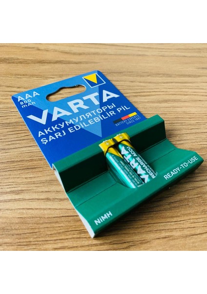 Oyuncaklar Tv Kumandaları Için Yeni Seri VARTA 800MAH Ince Aaa Şarj Edilebilir Pil Ince Şarzlı Pil 800 Ince Şarjlı Pil 800 Mah 2'li Paket 1 Kart 2 Adet Aaa