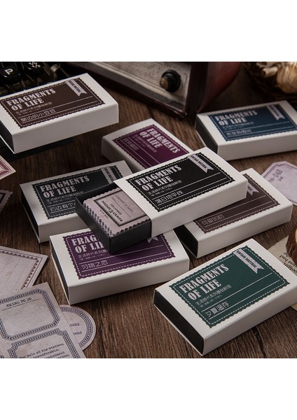 H Journamm 50 Adet Vintage Kutulu Vintage Bloknot Scrapbooking Malzemeleri Yaratıcı Kırtasiye Not Ofis Malzemeleri Okul Notları Kağıt (Yurt Dışından)
