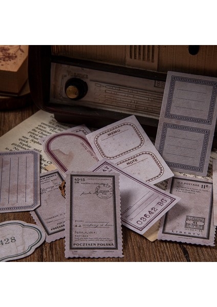 H Journamm 50 Adet Vintage Kutulu Vintage Bloknot Scrapbooking Malzemeleri Yaratıcı Kırtasiye Not Ofis Malzemeleri Okul Notları Kağıt (Yurt Dışından)