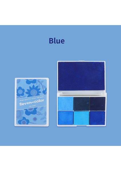 Mavi 8 Stil Inkpad Mürekkep Damga Pedi Renkli Karikatür Zanaat Mürekkep Pedi Seti Dıy Komik Çalışma Parmak Izi Scrapbooking Aksesuarları (Yurt Dışından)
