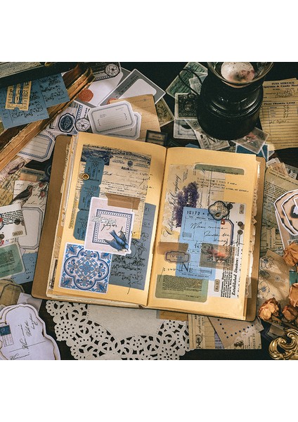 Stil 2 200 Adet/paket Vintage Koleksiyon Defteri Kağıdı Dekoratif Sticker Retro Günlük Kaydı Kağıt Damga Çıkartmalar Scrapbooking Günlüğü Projesi (Yurt Dışından) indirimleri