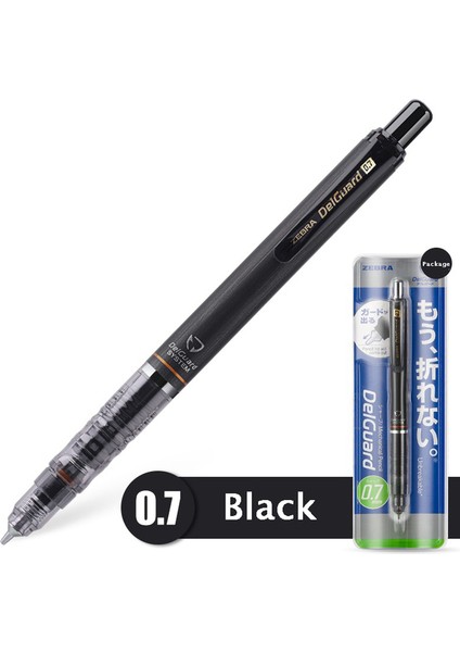 Siyah (0.7mm) Japonya Zebra Mekanik Renkler Silgili Kurşun Kalem 0.3/0.5/0.7mmokul Malzemeleri Kırtasiye Lapices Канцелярия Anti-Kırık Çekirdek (Yurt Dışından)