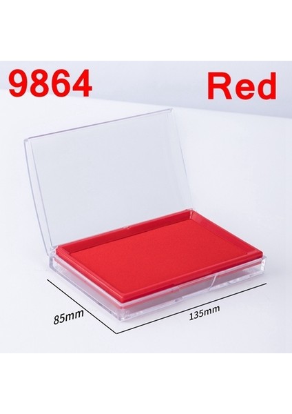 9864-RED Deli 9864 9865 Kare Damga Mürekkebi Pedi 85X135MM Damga Pedi Mürekkep Pedi Kırmızı Siyah Mavi Renkler Finans Kırtasiye Mürekkep Pedi (Yurt Dışından)