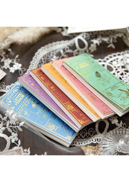 E 40 Yaprak Bloknot Retro Yaldız Yapışkan Olmayan Yırtılabilir Not Çıkartması Scrapbooking Dıy Kawaii Not Defteri Günlüğü Kırtasiye Okul Malzemeleri (Yurt Dışından)
