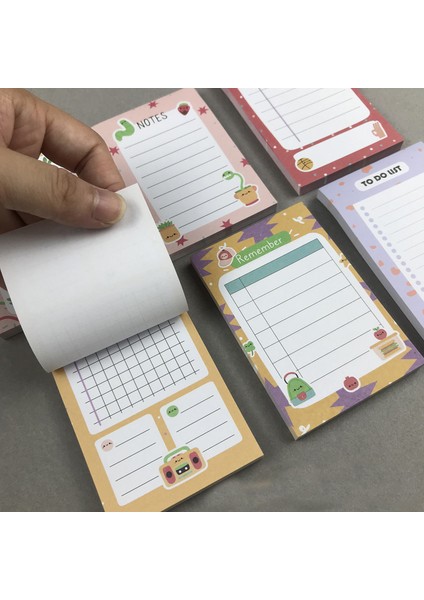 Stil 7 60 Yaprak Kawaii Yapışkan Notlar Sevimli Karikatür Kendinden Yapışkanlı Not Not Bloknot Okul Sınıf Ofis Dizüstü Sevimli Dekorasyon (Yurt Dışından)