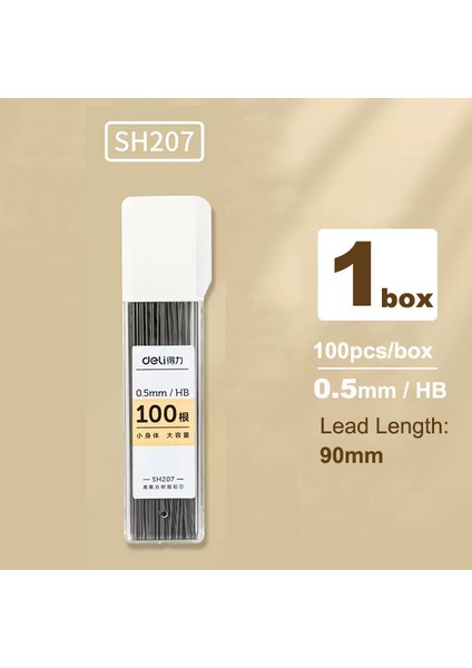 Refill-0.5mm-1box Deli 0.5/0.7mm Mekanik Kurşun Kalem Hb Kalem Seti Otomatik Kalem Çekirdek Dolum Sanat Çizim Eskiz Öğrencileri Okul Malzemeleri (Yurt Dışından)