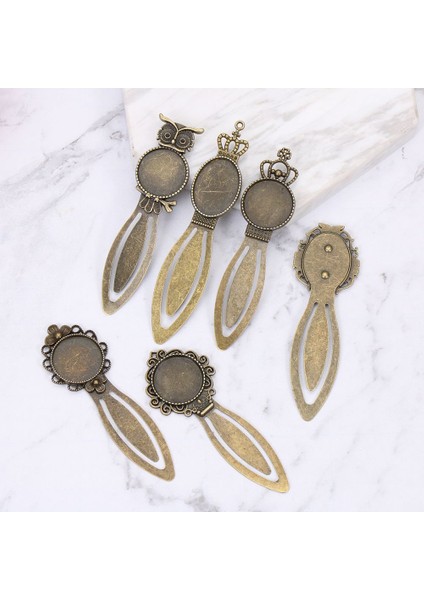 1-1 Adet Moda Antika Vintage Retro El Yapımı Kitap Ayracı Cabochon Tabanı Yer Imi Ayarı Cabochon Cameo Dıy Kitap Ayracı (Yurt Dışından)