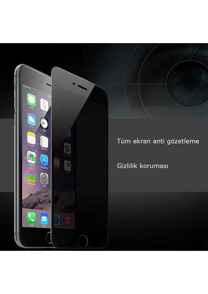 Apple iPhone 7 Plus Hayalet Ekran Koruyucu Tam Kaplayan Kavisli Tasarım (Z-Kor-Privacy)