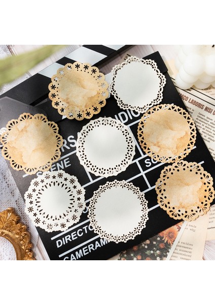 Bir Yoofun 16 Adet/paket Çiçek Sanat Müzesi Hallow Malzeme Kağıt Kelebekler Dantel Vintage Scrapbooking Dergisi Kendi Başına Yap Kağıdı Kırtasiye (Yurt Dışından)