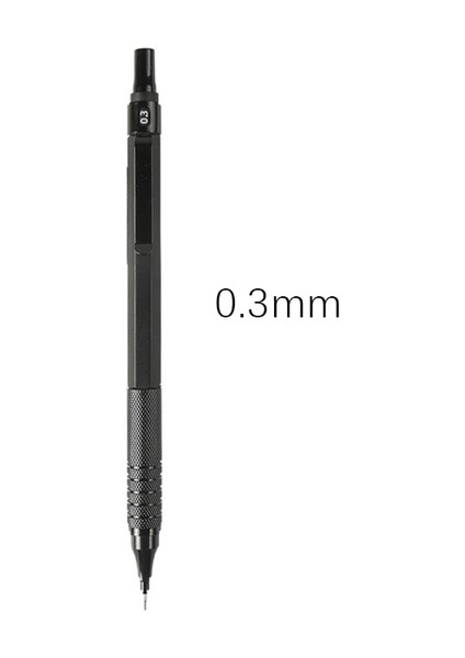 0.3mm Siyah Kalem 1 Adet 0.3/0.5/0.7/2.0mm Mekanik Kurşun Kalem 0.5mm Düşük Merkezi Yerçekimi Metal Çizim Özel Ofis Okul Kalem Yazma Sanat Malzemeleri (Yurt Dışından)