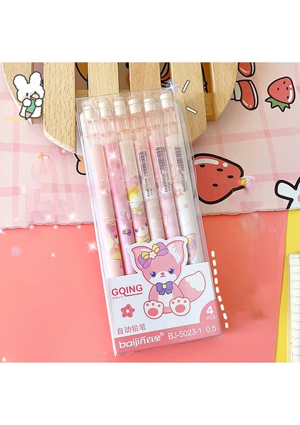B 4/6 Adet 0.5mm Sevimli Karikatür Otomatik Kalemler Yaratıcı Basın Kalemler Öğrenci Mekanik Kurşun Kalemler Kawaii Kırtasiye Hediye Okul Ofis (Yurt Dışından)